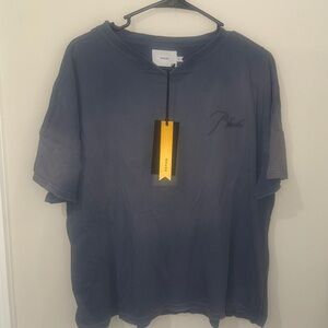 Rhude Blue T-Shirt with Subtle Logo